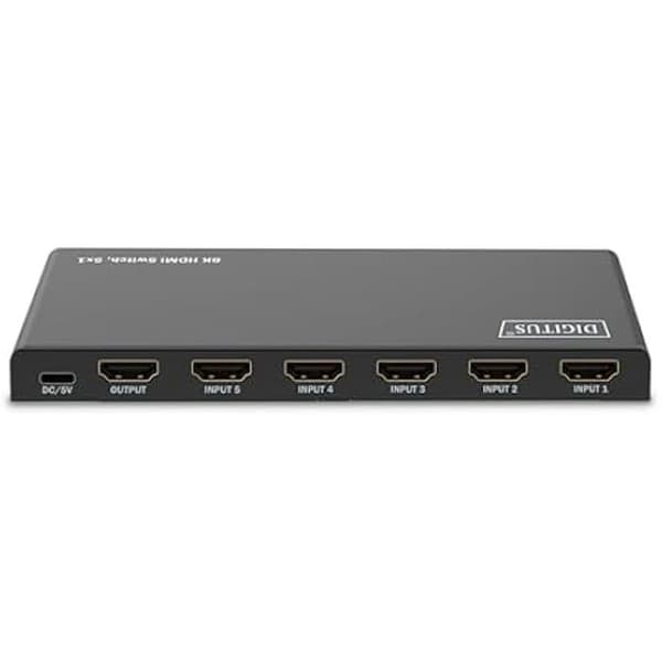 HDMI-omkopplare - DIGITUS - DS-55334 - 5x1 - UHD 8K/60 Hz - HDCP 2.3 - HDMI 2.1