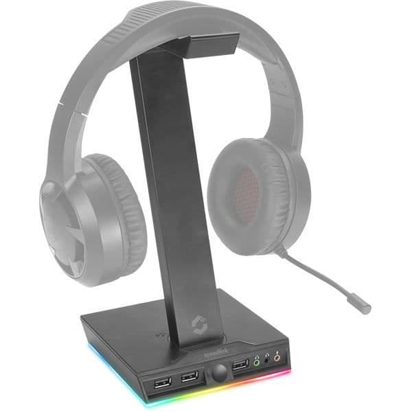 Hörlursstöd - SPEED LINK - EXCELLO - Svart - RGB - 3-portars USB-hubb