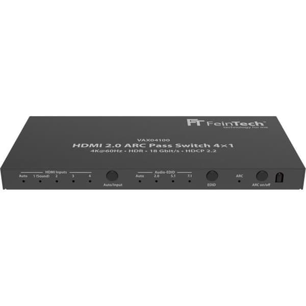 HDMI 2.0 ARC-switch - FeinTech - VAX04100 - 4x1 - 4K 60Hz - Dolby Atmos