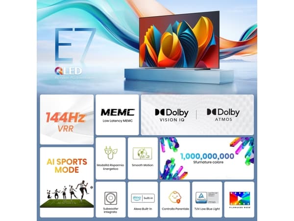 Hisense 100E7NQ PRO - LED-bakgrunnsbelyst LCD TV - QLED - Smart TV - 4K UHD (2160p) 3840 x 2160 - HDR