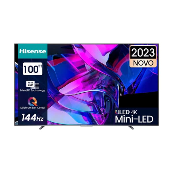Smart TV Hisense 100U7KQ 4K Ultra HD LED AMD FreeSync Svart