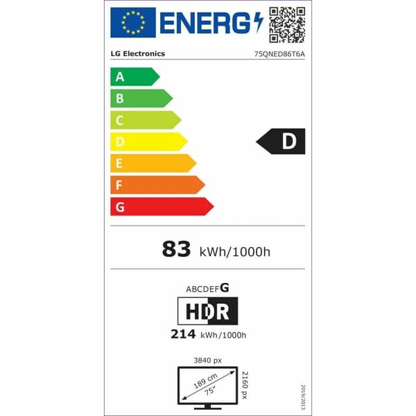 Smart TV LG 75QNED86T6A 4K Ultra HD 75" LED HDR QNED