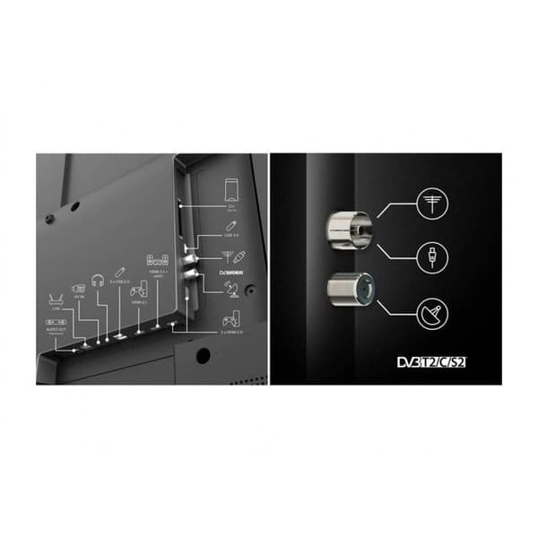 TV LED Thomson Google TV 50" QLED Pro med roterande centralstativ, 144Hz 127cm 2024