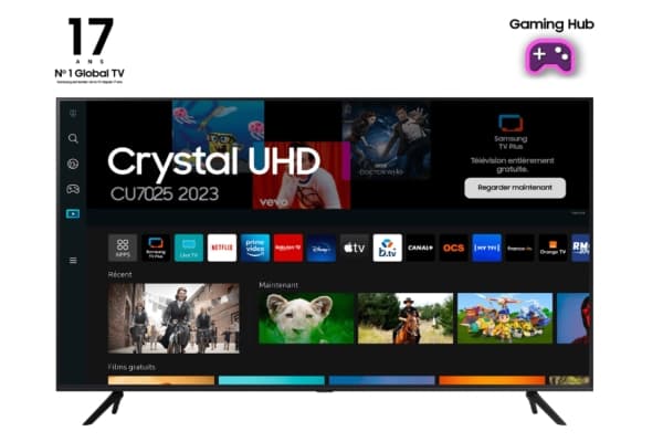Samsung Series 7 TU55CU7025K, 139.7 cm (55"), 3840 x 2160 pixels, LED, Smart TV, Wi-Fi, Black