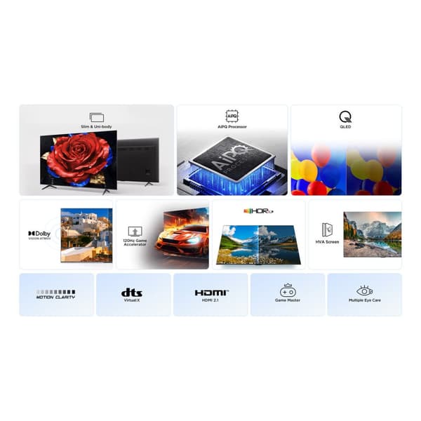 Smart TV TCL 75P7K 75" 4K Ultra HD HDR QLED