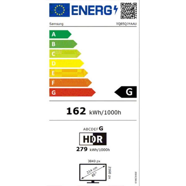 Smart TV Samsung 85 TQ85Q7F 85" 4K Ultra HD HDR QLED