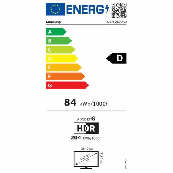 Smart TV Samsung QE75Q60DAUXXH 75" 4K Ultra HD LED HDR HDR10+ QLED