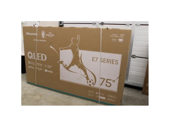 Hisense | QLED Smart TV | 75E7NQ | 75&quot; | Smart TV | VIDAA OS | UHD | Black | DAMAGED PACKAGING