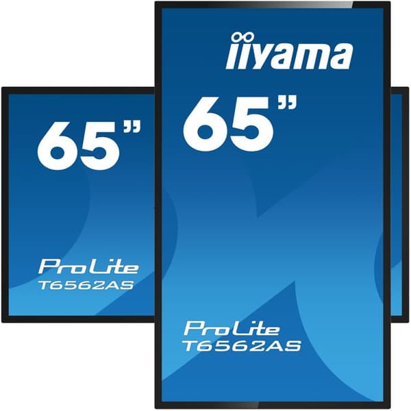 Platt LCD-skärm - IIYAMA - ProLite T6562AS - 65 tum - 4K UHD - Multiberöringsskärm