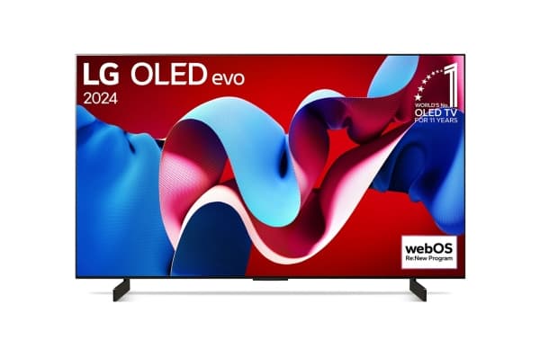 LG OLED OLED42C48LA, 109.2 cm (43"), 3840 x 2160 pixels, OLED, Smart TV, Wi-Fi, Black musta