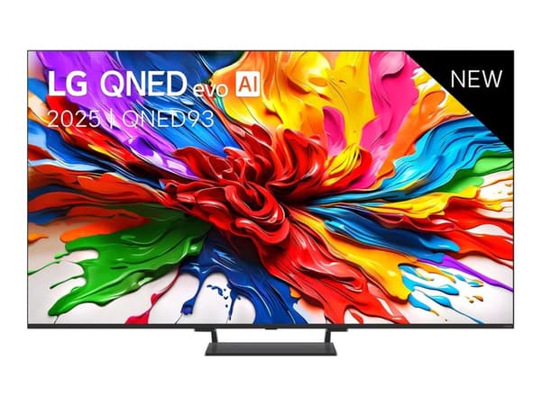 LG QNED evo AI 55QNED93A6A, 139.7 cm (55"), 3840 x 2160 pixels, QNED MiniLED, Smart TV, Wi-Fi, Black LG QNED evo AI 55QNED93A6A, 139.7 cm (55"), 3840 x 2160 pixels, QNED MiniLED, Smart TV, Wi-Fi, Black