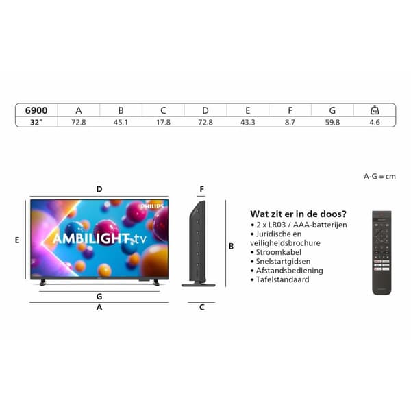 Smart TV Philips 32PFS6900/12 Full HD 32" LED HDR
