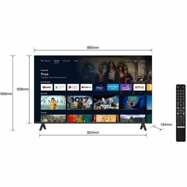 Smart TV TCL 40" Full HD LED HDR D-LED HDR10