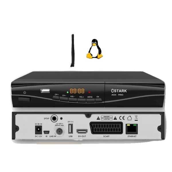 Ostark ASX Pro DVB-S2 System, USB Wifi, Højdefinition Visning,EU -stik