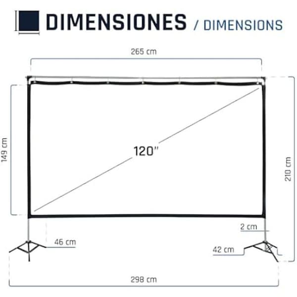 120" portabel projektionsduk utomhus - IGGUAL