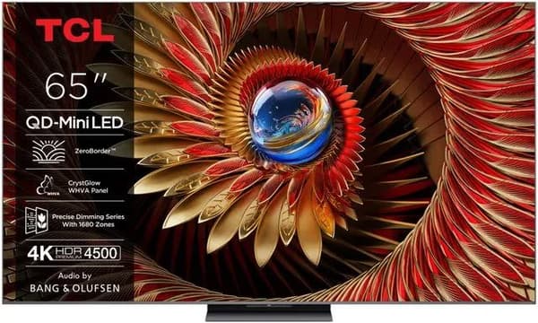 TCL 65C8K - 65" Diagonalklasse (64.5" synlig) - C8K Series LED-bakgrunnsbelyst LCD TV - QLED - Smart TV - Google TV - 4K UHD (2160p) 3840 x 2160 - HD