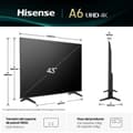 Miniatyrbillede 2 af 11: Smart TV Hisense 43A6Q 43" 4K Ultra HD LED HDR D-LED