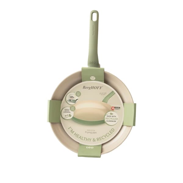 BergHOFF 28 cm paistinpannu - Balance Sage suuri ympristystvllinen tarttumaton pannu pehmell kahvalla