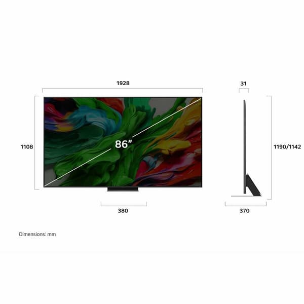 Smart TV LG 86QNED86A6A 86" (86") 4K Ultra HD (4K Ultra HD) LED HDR AMD FreeSync (LED) (HDR) (AMD FreeSync)