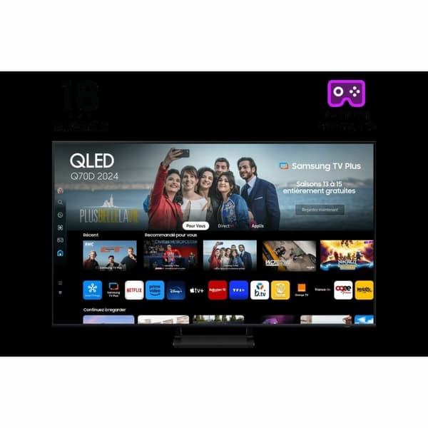 Smart TV Samsung TQ75Q70DATXXC 75" 4K Ultra HD LED HDR QLED
