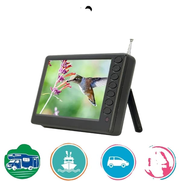 Bærbar Mini TV, 5 Tommer Skærm, 1500mAh Batteri