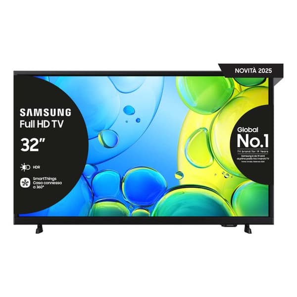 Samsung Smart TV 32" Full HD F6000F LED HDR10+ Tizen Wi-Fi Bluetooth Svart