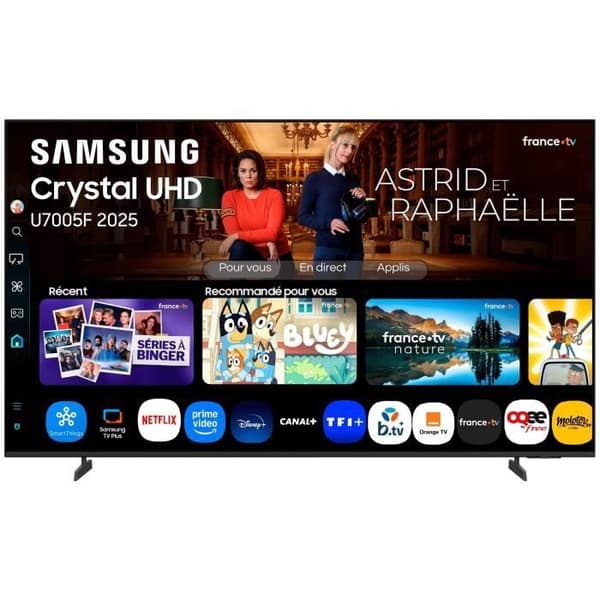 Samsung 43U7005F - LED-TV 43" (109 cm) - 4K UHD 3840x2160 - HDR10+ - Smart TV - Gaming Hub - 3xHDMI - WiFi Samsung 43U7005F - LED-TV 43" (109 cm) - 4K UHD 3840x2160 - HDR10+ - Smart TV - Gaming Hub - 3xHDMI - WiFi