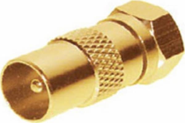 S/CONN maksimal tilslutningsadapter IEC han til F han, forgyldt (85323-G)