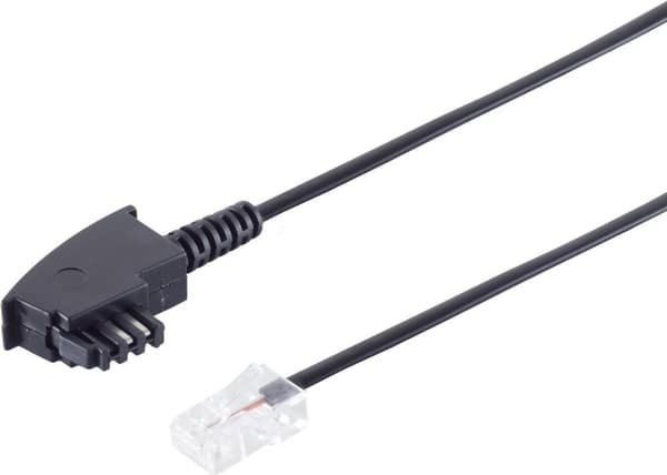 S/CONN maximal anslutning TAE-F-kontakt till RJ 45-kontakt, 0,25 m (70002-0,25)