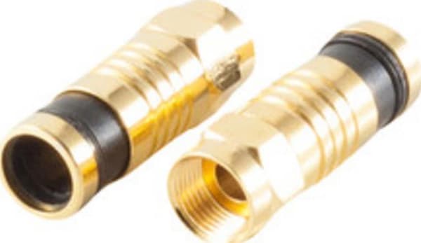 S/CONN maximal anslutning F kompressionskontakt för kabel guldpläterad 7,2 mm (85030-AG)
