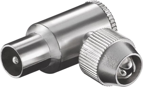 S-Impuls Coax IEC (m) skruestik - metal / vinklet