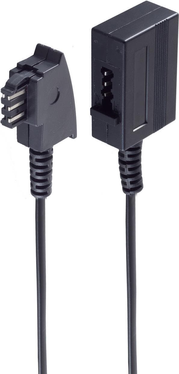 shiverpeaks ®-BASIC-S--telefonförlängning, TAE F-kontakt till TAE F-koppling, 3,0 m (BS70203)