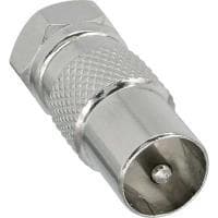 InLine - Adapter - F-kontakt (M) - IEC-kontakt (M) (69921)