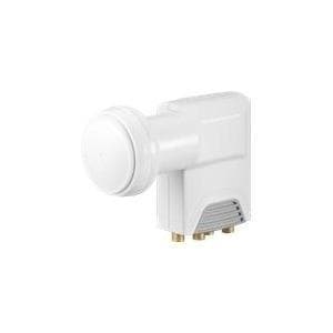 Wentronic Goobay Universal Quattro LNB, hvid-grå - digital SAT-LNB (DVB-S2) til brug på multi-switches (4K/HDTV/3D-modtagelse) (67271)