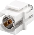 Miniatyrbild 1 av 6: Goobay 79933 Keystone-modul med snap-in-enhet, koaxialkontakt > F-uttag, satellitantennanslutning, infälld montering, plasthölje, silver