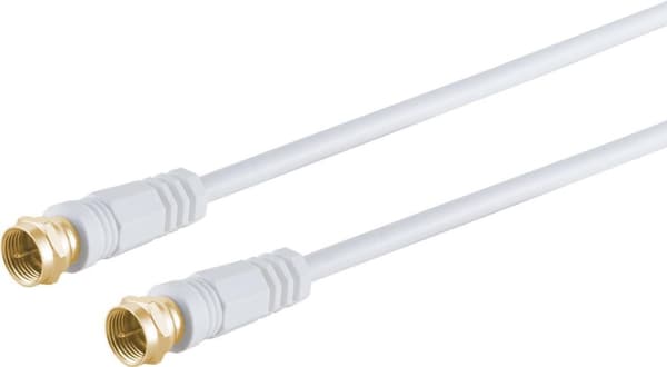 S/CONN maksimale tilslutningsmuligheder satellitforbindelseskabel, F-stik - F-stik, 100 % skærmede, forgyldte kontakter, > 100 dB, kappestrømfilter, h