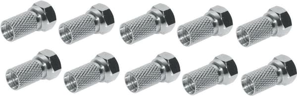 shiverpeaks BASIC-S F-tilslutning, twist-on F-stik til tilslutning af koaksialkabel med en ydre kappe på 6,5 mm (BS85008-10)