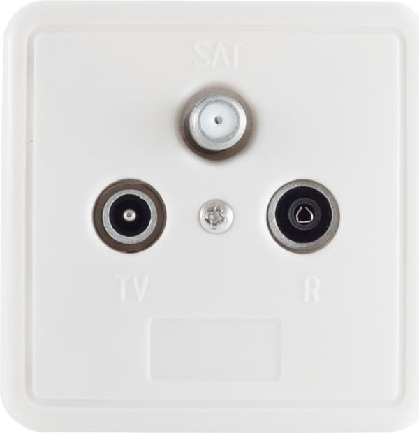 shiverpeaks ®-BASIC-S--antennuttag, BK+SAT, linje, digi, special, retur, DC 1 dB, 3-vägssats, vit (BS83905-1SETW) Vit