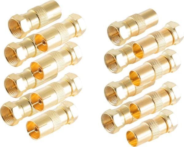 shiverpeaks BS15-301214 kabeladapter IEC-stik F-stik Guld (BS15-301214)