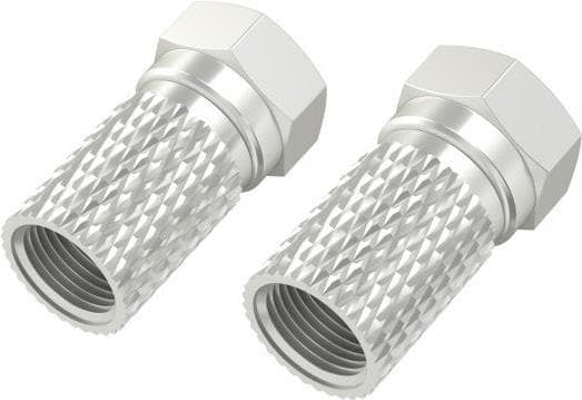Hama F-stik, 6,8 mm, skrues, 4 stk. (00205273)