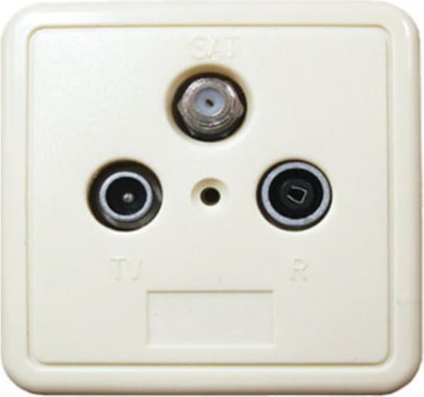 S/CONN antennuttag för maximal anslutning, BK+SAT, passage digi, special., bak., DC, 10 dB, trippel, set (83905-10DCSETL)