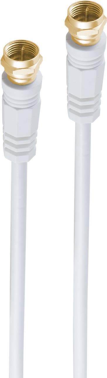 shiverpeaks ®-BASIC-S--Sat-forbindelseskabel, F-stik - F-stik, 100 % skærmede, forgyldte kontakter, > 100 dB, kappestrømfilter, hvid, 7,5 m (BS80097-G
