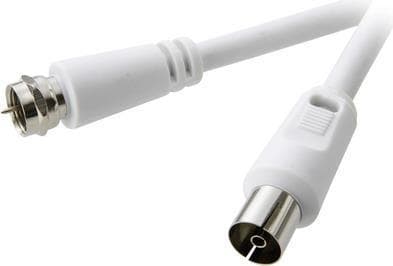 SpeaKa Professional SAT, antennin liitäntäkaapeli [1x F-liitin - 1x antenniliitin 75 ?] 10,00 m 90 dB valkoinen (SP-7870452)
