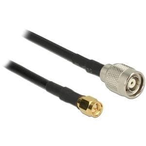 DeLOCK - Antennekabel - RP-TNC (M) til SMA (M) - 7,5 m - Coax - Sort (89512)