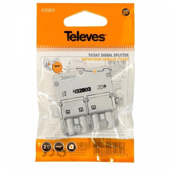 Televés F3155435 Satellit Splitter F Connector 4,4 Db / 5-2400 Mhz - 2 udgange