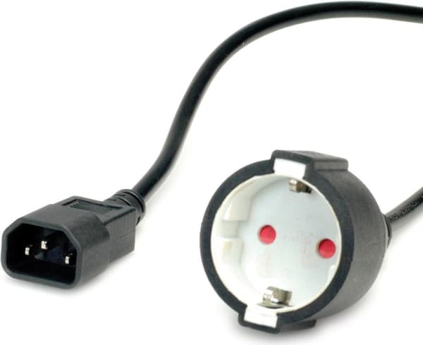 Værdi 19991117 Sort 0,3m CEE7/7 C14 Kobling (19.99.1117)