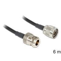 DeLOCK - Antennekabel - N-stik (M) - N-stik (W) - 6,0 m - Coax - LMR-195 - Sort (88683)