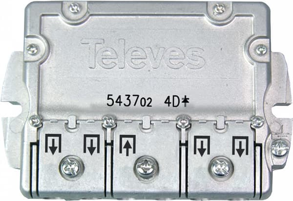 Fjernsyn EFV 4 4-vejs Easy-F splitter 5-2400 MHz 9dB - 0 1 (EFV4)