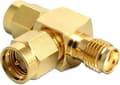 Miniatyrbillede 1 af 7: Delock WiFi-antenne Y-adapter [2x SMA-stik - 1x SMA-stik] Guld