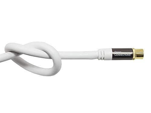 Bra anslutningar GC-M2066 SmartFLEX TV-vinkelantennkabel, 7,5 m, IEC/coax-kontakt vinklad mot uttag, 4-vägs skärmad/120dB/75 Ohm, guldpläterade kontak